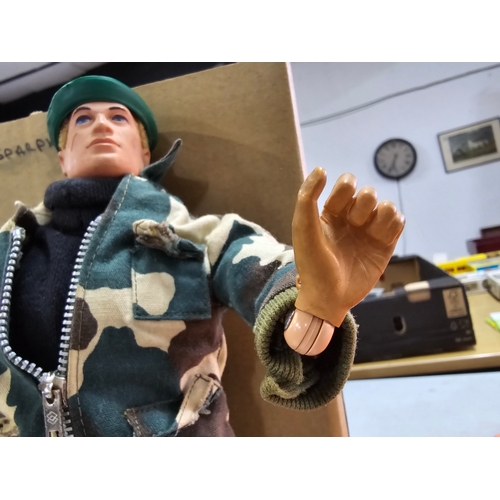 71 - Early 1960's Palitoy Action man Paratrooper figure, mostly complete, includes his uniform 2x beret's... 