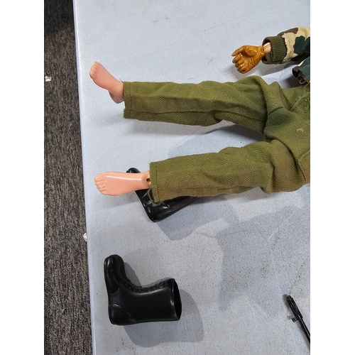 71 - Early 1960's Palitoy Action man Paratrooper figure, mostly complete, includes his uniform 2x beret's... 