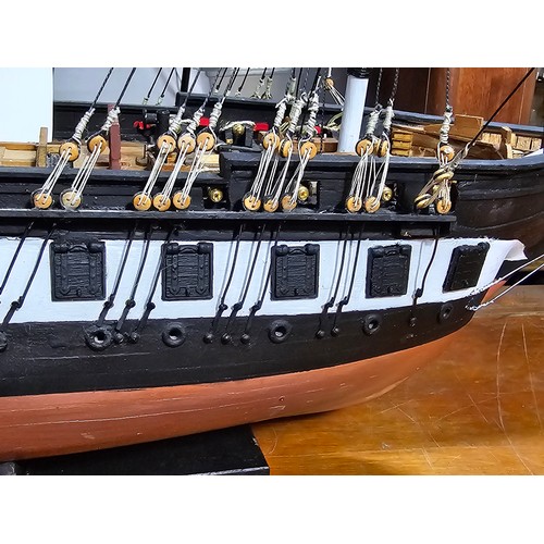 365 - Large and impressive scratch built model ship the USS Constellation extremely detailed and accurate ... 