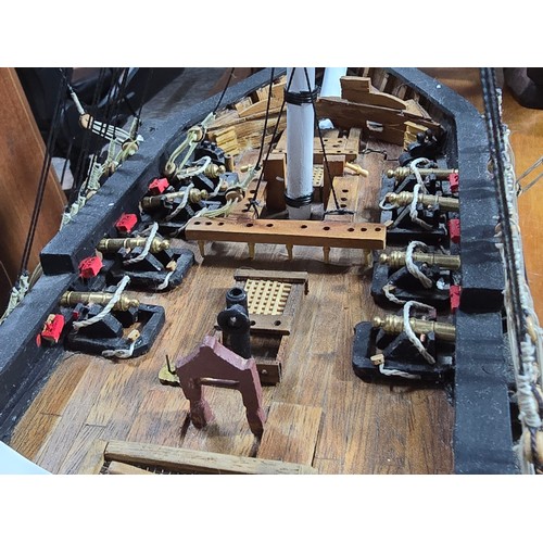 365 - Large and impressive scratch built model ship the USS Constellation extremely detailed and accurate ... 