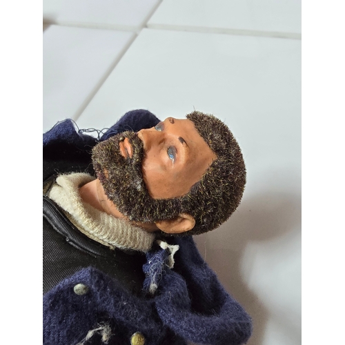 74 - Early 1960's / 70's 3x Palitoy Action man figures all with flock heads & 2 with flock beards, includ... 