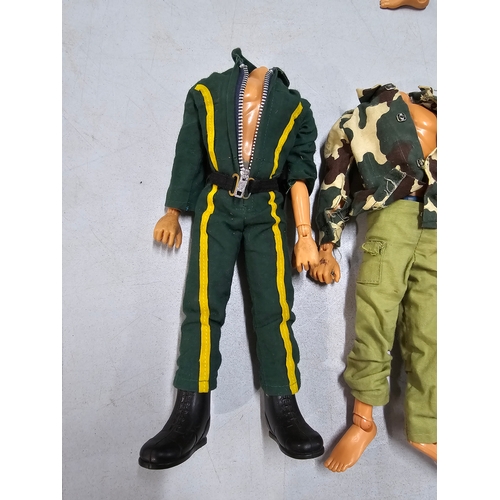 77 - Collection of 1970's 6x CPG Action man figures with eagle eyes and flock heads, the figures are in v... 