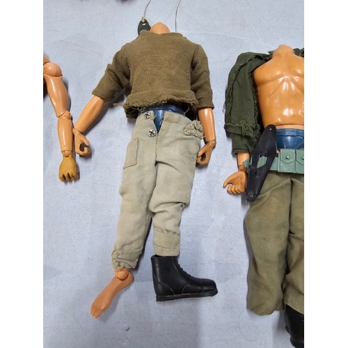 77 - Collection of 1970's 6x CPG Action man figures with eagle eyes and flock heads, the figures are in v... 