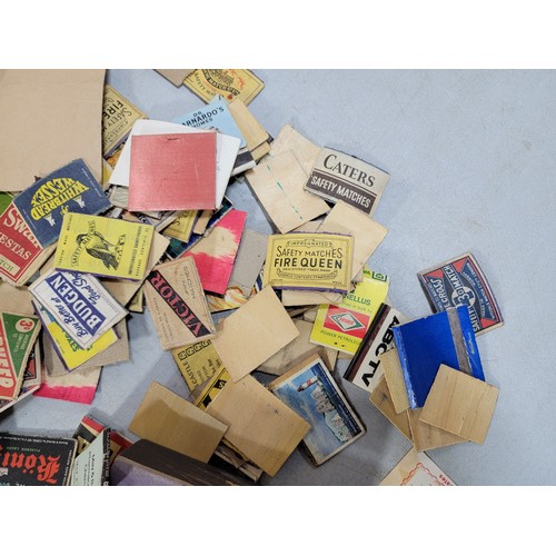 215 - Bag containing a large quantity of vintage collectable match boxes and match books inc Punch, The Sh... 