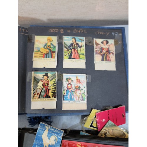 215 - Bag containing a large quantity of vintage collectable match boxes and match books inc Punch, The Sh... 