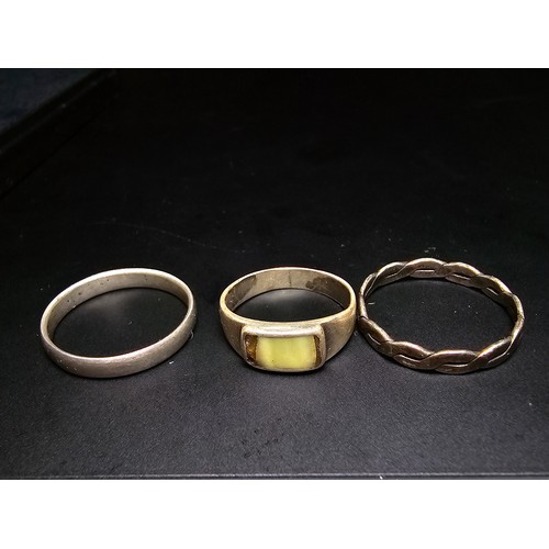 280 - A bundle of 6x 925 silver rings, 3 of the rings have splits to the bands, the other 3 are in good or... 