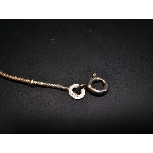 294 - A pretty 925 silver bracelet with a 925 silver heart charm. In good clean condition and boxed, the h... 