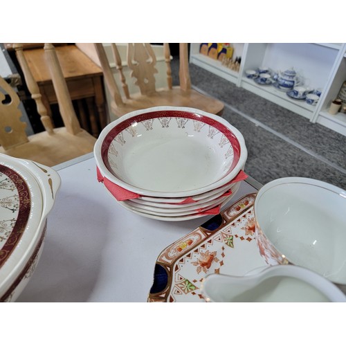 451 - Coldough china tea set, 40 piece in total. with an Alfred Meakin part dinner set