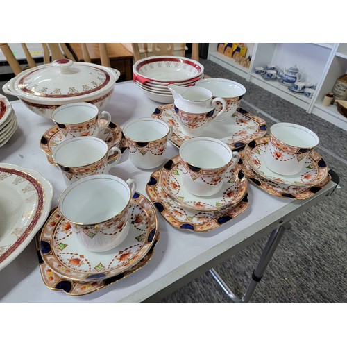 451 - Coldough china tea set, 40 piece in total. with an Alfred Meakin part dinner set