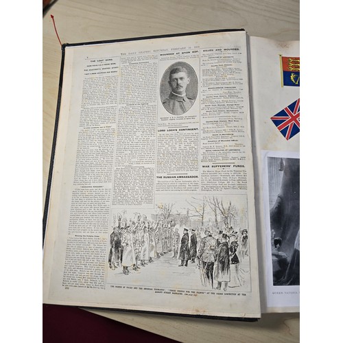 388 - Good antique very comprehensive large scrap book covering many important events and people throughou... 