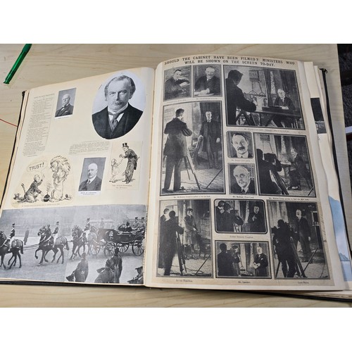 388 - Good antique very comprehensive large scrap book covering many important events and people throughou... 