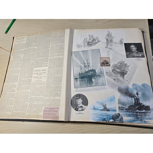 388 - Good antique very comprehensive large scrap book covering many important events and people throughou... 