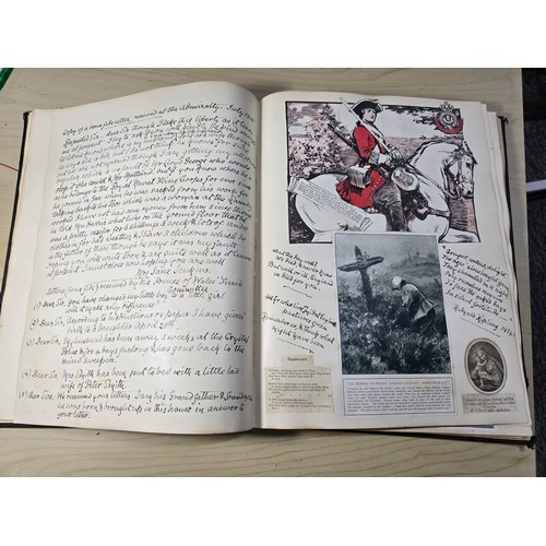 388 - Good antique very comprehensive large scrap book covering many important events and people throughou... 