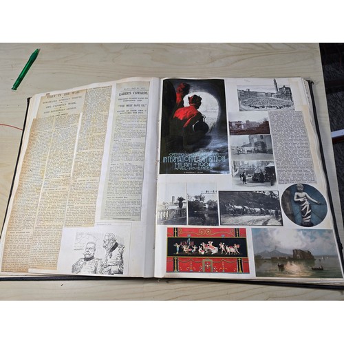 388 - Good antique very comprehensive large scrap book covering many important events and people throughou... 