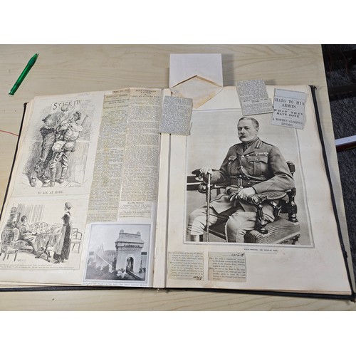 388 - Good antique very comprehensive large scrap book covering many important events and people throughou... 