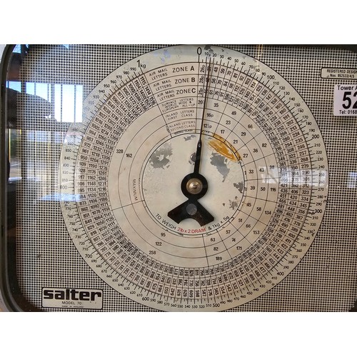 520 - Large heavy duty set of Salter model 70 postage scales in good condition and are operating correctly... 