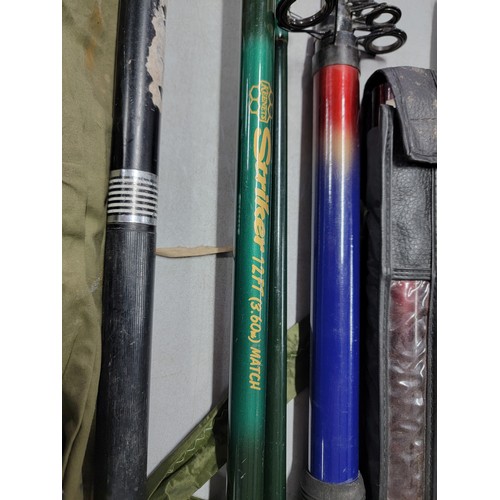 1 - Collection of 9x fishing rods to include a good vintage Mordex Paramount 3 pce rod, a Bravo King 4.5... 