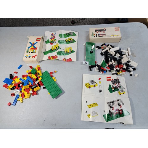 22 - 2x boxed LEGO items from the 1970's, inc a windmill kit, and a house kit, kits look complete though ... 