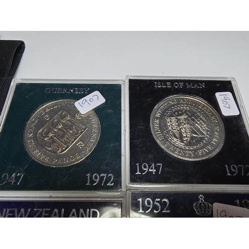 160 - A collection of 6 coins to include a Solomon island half dollar coin celebrating 95 years of Queen E... 