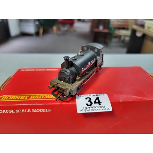 34 - Boxed Hornby Smokey Joe 56025 train, in a hornby box not relating to the train.