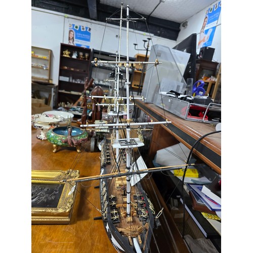 276 - Large and impressive scratch built model ship the USS Constellation extremely detailed and accurate ... 