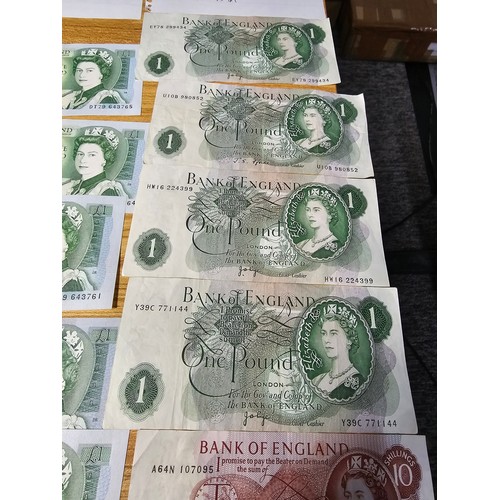 230 - A box full of various organized vintage British coins and bank notes with a list provided (see photo... 