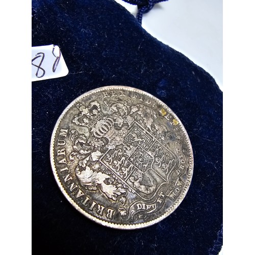 234 - A British George IV 1826 silver half crown coin with a shield front, in good condition, please study... 