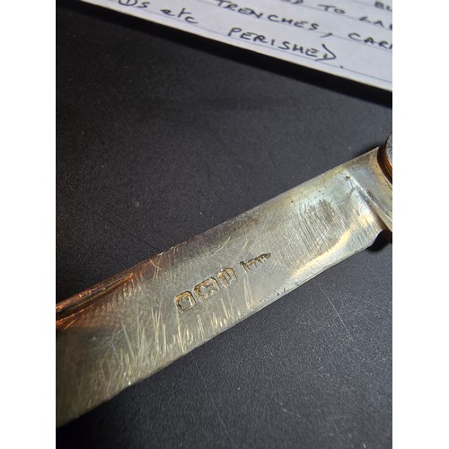 237 - *All proceeds go to charity on this lot*
A very rare maritime related hallmarked silver fruit knife ... 