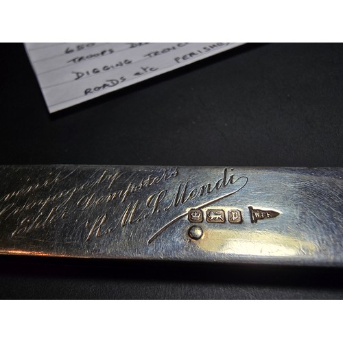 237 - *All proceeds go to charity on this lot*
A very rare maritime related hallmarked silver fruit knife ... 