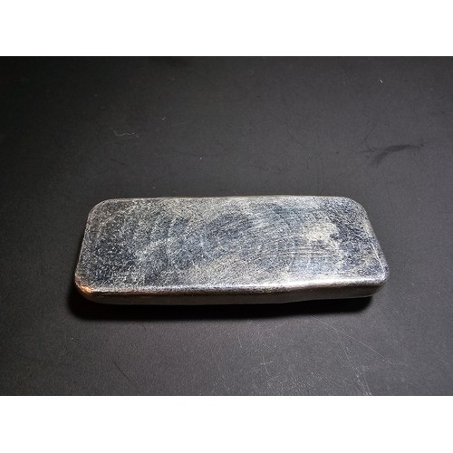 209 - Good solid pure fine silver ingot with a weight of 100g, by Scottsdales fully marked up with the Sco... 