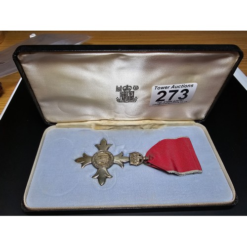 273 - A rare Most Excellent Order of the British empire MBE medal Royal mint in its original case and in e... 