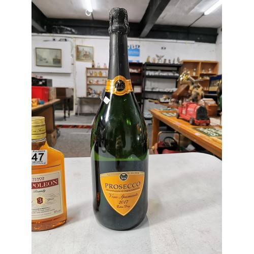 147 - New & Sealed bottles of alcohol which include Prosecco Vino Spumante 2017 Extra Dry 150cl, Tesco Nap... 