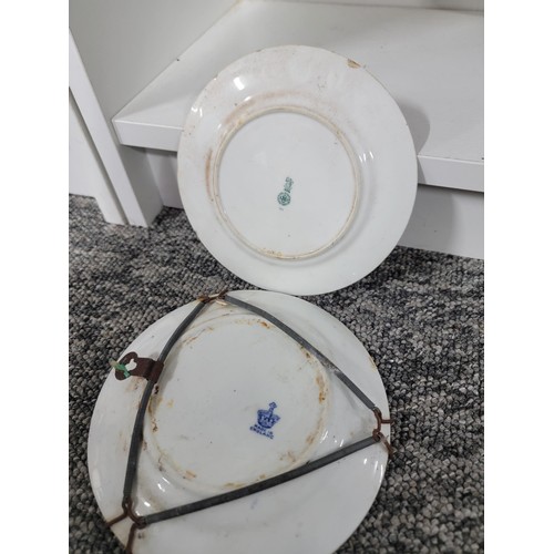 91 - Quantity of vintage blue and white plates inc Royal Doulton, Booths etc, one dish has a cip to the r... 