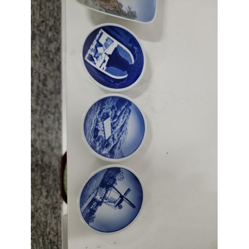 101 - Quantity of 13x Royal Copenhagen items inc 6x plates dated 1972 - 1977 along with a 3x blue and whit... 