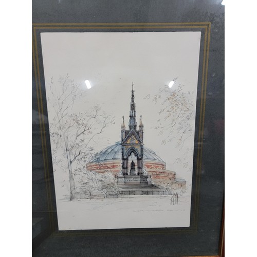 112 - Collection of 6x framed and glazed prints of various London landmarks inc Piccadilly Circus, Royal A... 