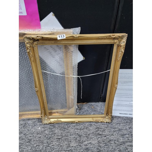 113 - 2x good quality ornate gilt frames both in good order largest measures 60cm high 49cm wide the other... 