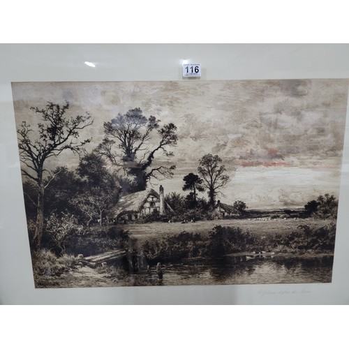 116 - A good quality vintage framed and glazed etchings by Auguste Boulard 1852-1927 after Benjamin Willia... 