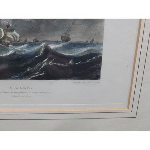 117 - 2x good quality framed and glazed Maritime hand coloured engravings from Gems of Art Collection inc ... 