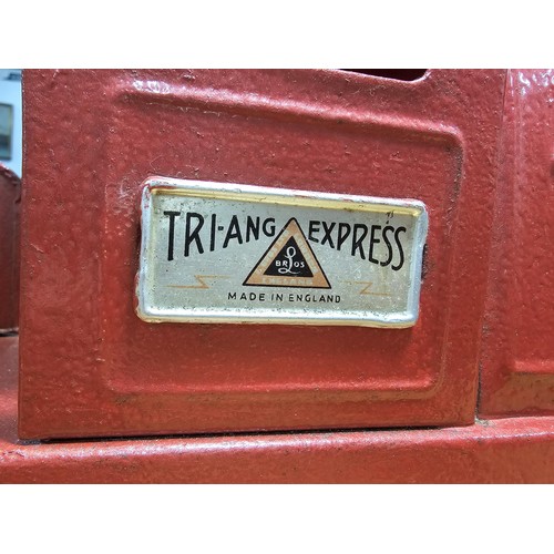 288 - A good rare vintage tri-ang express tin plate ride on loco of large proportions, in very good condit... 