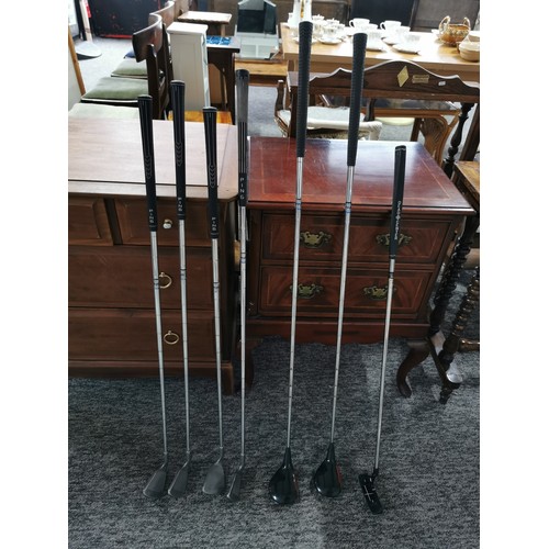 3 - Forgan stand bag along with Ping Eye 2 irons and Ping Eye 2 Woods to include 3, 6, 8, Iron and Sand ... 