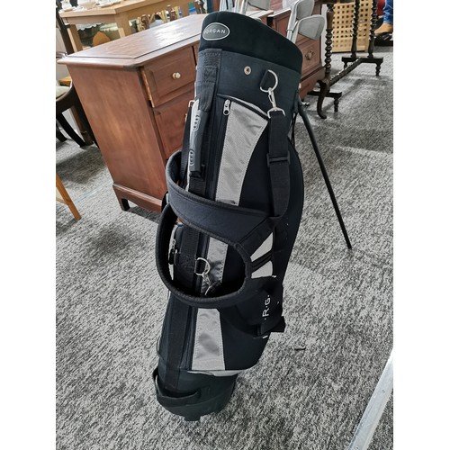 3 - Forgan stand bag along with Ping Eye 2 irons and Ping Eye 2 Woods to include 3, 6, 8, Iron and Sand ... 