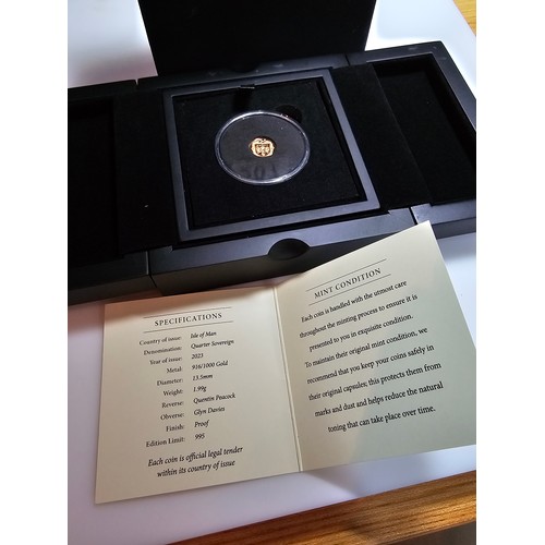 207 - A brand new and boxed gold proof quarter sovereign  2023 for King Charles III Coronation, the presen... 