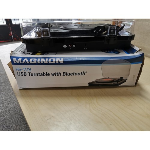 6 - Maginon USB Turntable with Bluetooth Model HS-T08, in good overall condition complete with original ... 