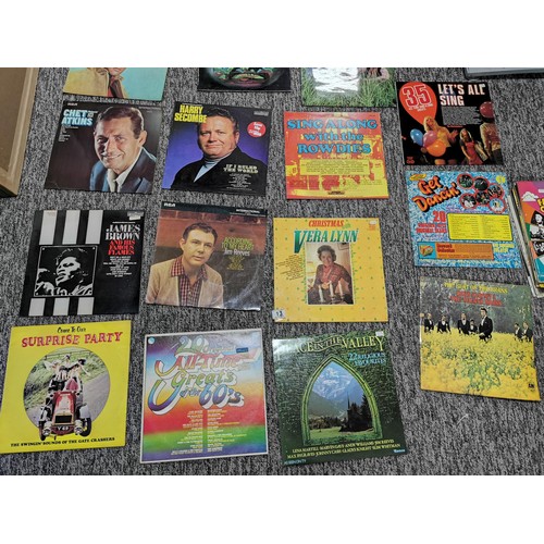 13 - Large qty of various vinyl records LPs.