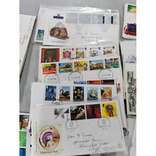 14 - Large qty of first day covers with stamps attached, all appear to be British.