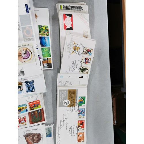 14 - Large qty of first day covers with stamps attached, all appear to be British.