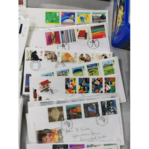 14 - Large qty of first day covers with stamps attached, all appear to be British.