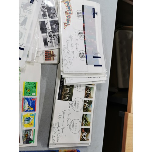 14 - Large qty of first day covers with stamps attached, all appear to be British.