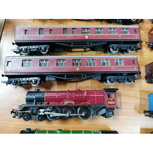 20 - Qty of model railways items to include locomotives, cars, rolling stock, coaches, train controller e... 