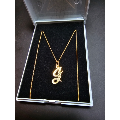 224 - 9ct yellow gold letter 